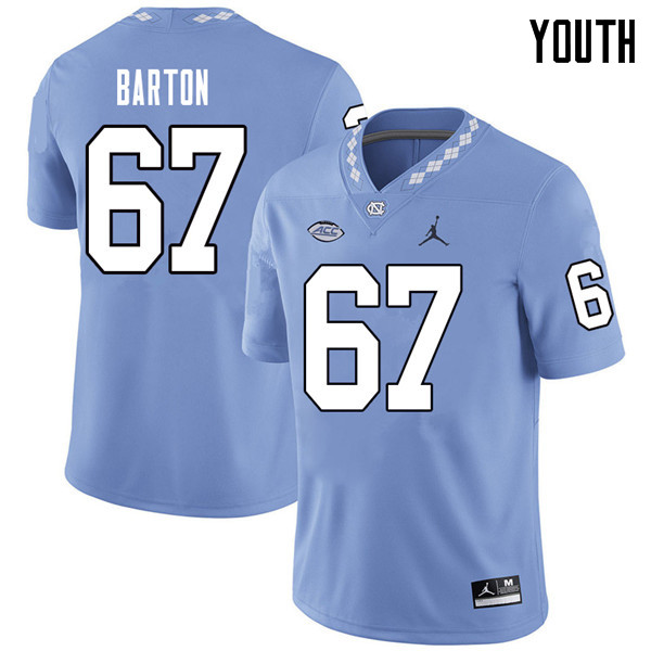 Jordan Brand Youth #67 Harris Barton North Carolina Tar Heels College Football Jerseys Sale-Carolina
